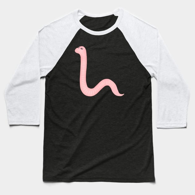 Worm Baseball T-Shirt by NicSquirrell